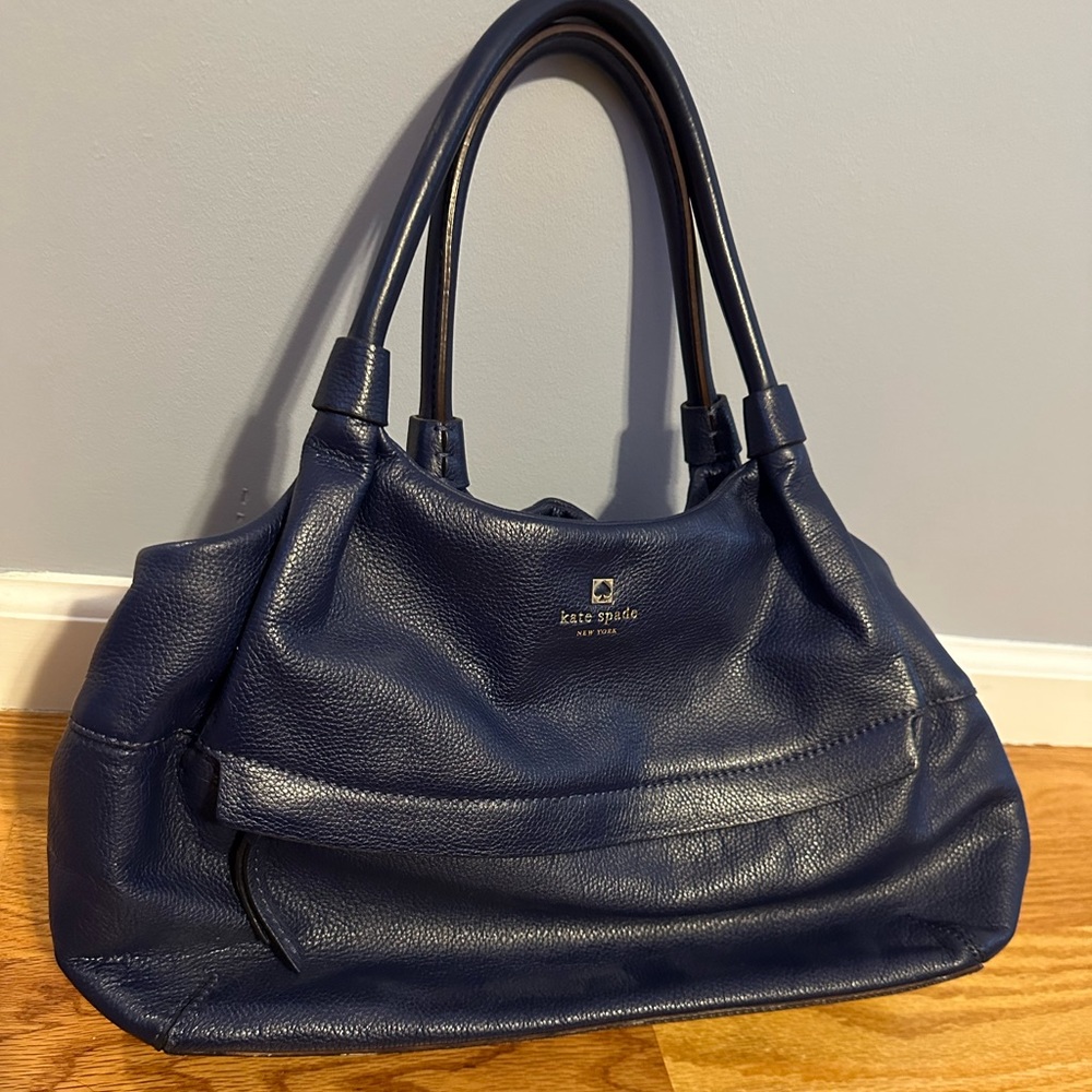 Kate Spade leather Navy handbag great conditon